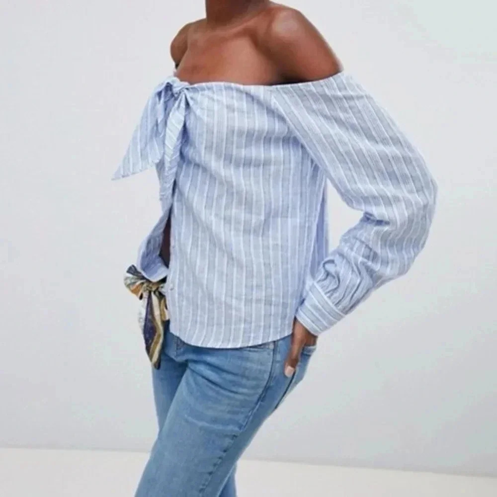 🍀 FREE PEOPLE HELLO THERE BEAUTIFUL OFF SHOULDER SIZE MEDIUM